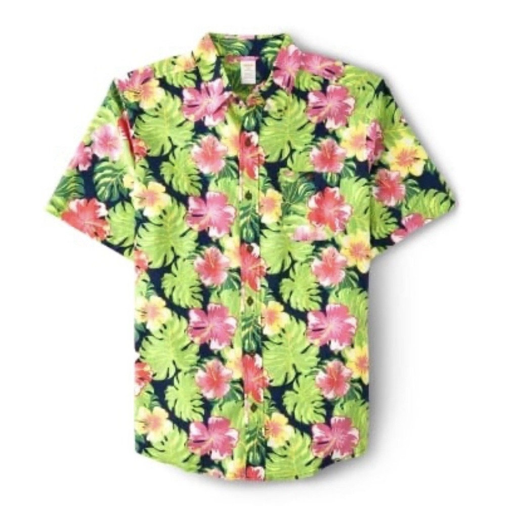 NEW Gymboree Men's Matching Family‎ Tropical Button Up Shirt, Aloha, XL Dad